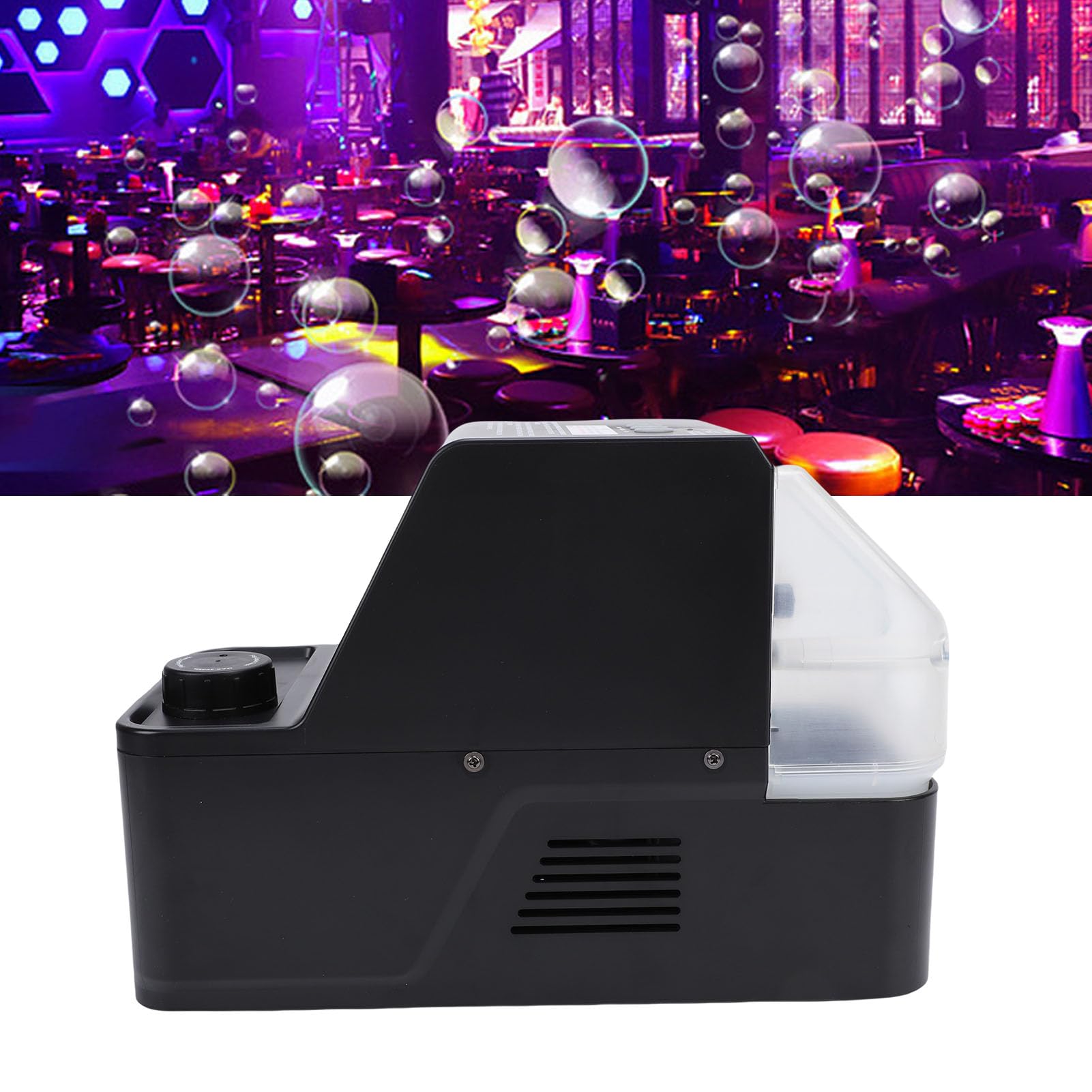 Denash Máquina de Burbujas de Niebla, Máquina de Burbujas y Humo 3 en 1 con Control Remoto, Potente Creador de Efectos de Fiesta para Eventos de Bodas (BLACK)