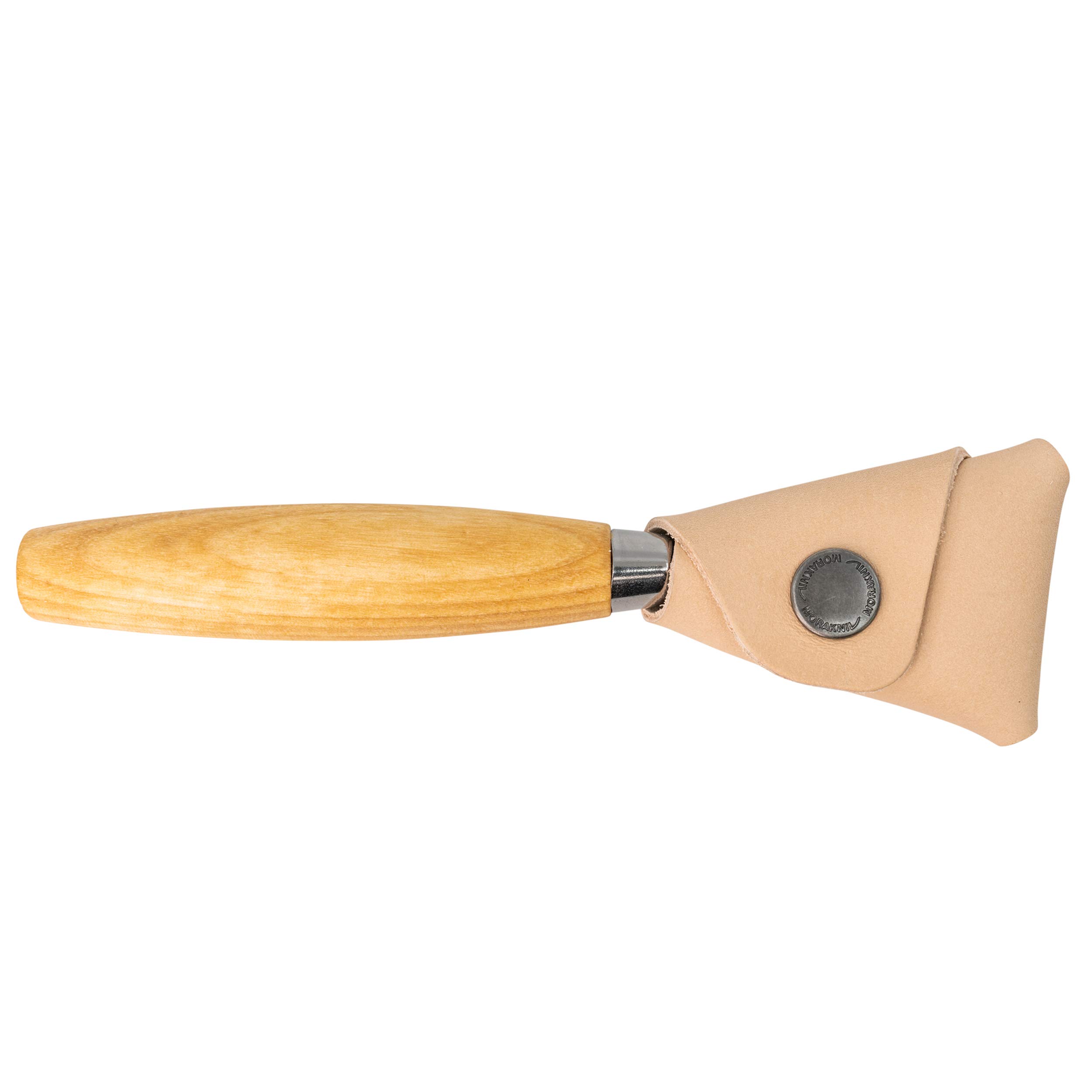 Morakniv Schnitzmesser 164 für Rechtshänder mit Birkenholzgriff - Löffelschnitzmesser aus schwedischem Edelstahl mit Lederscheide - 164 mm - Profi Schnitzmesser Erwachsene - Made in Sweden