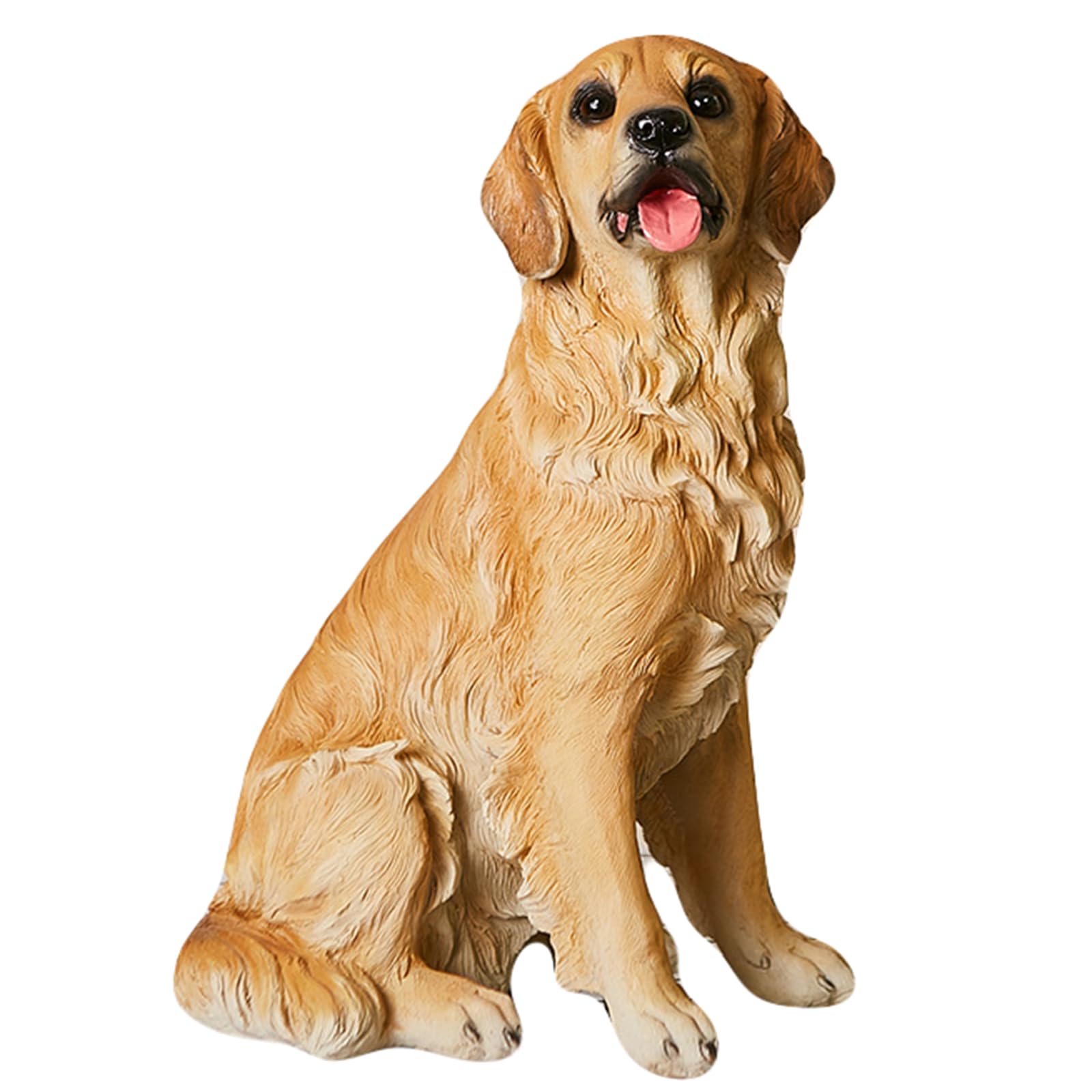Dekoracja ogrodowa, realistyczna figurka psa, model rzeźby Golden Retriever, realistyczna żywiczna statua psa, dekoracja domu, B(A
