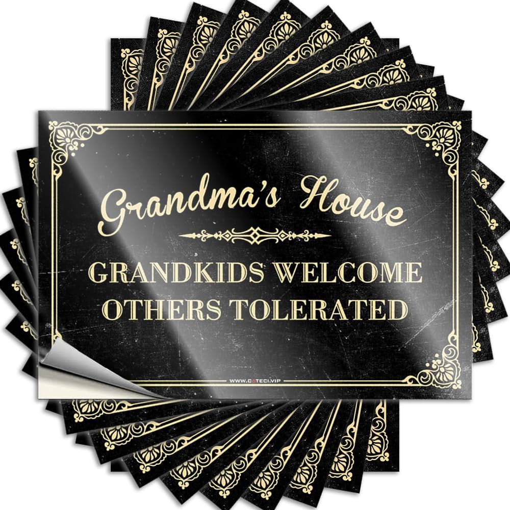 Prank Stickers for Adults Grandma's House Stickers Toolbox Stickers Funny Alcohol Signs(6X9CM)