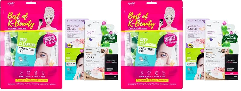 Kit Epielle Best of K-Beauty com 6 itens de cuidados da pele, Pacote com 2