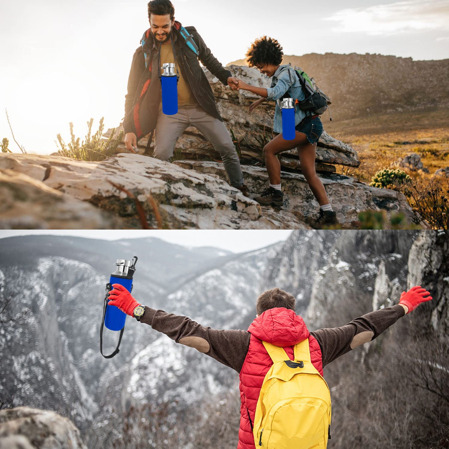 SEANATIVE Porte-bouteille Isotherme Avec Bandoulière Réglable, Porte Bouteille I