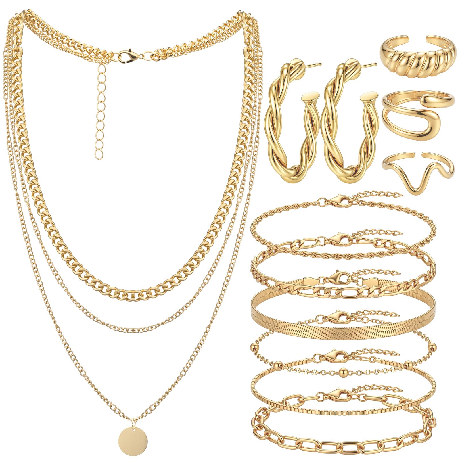 Ecally Western Turquoise Jewelry Set for Women