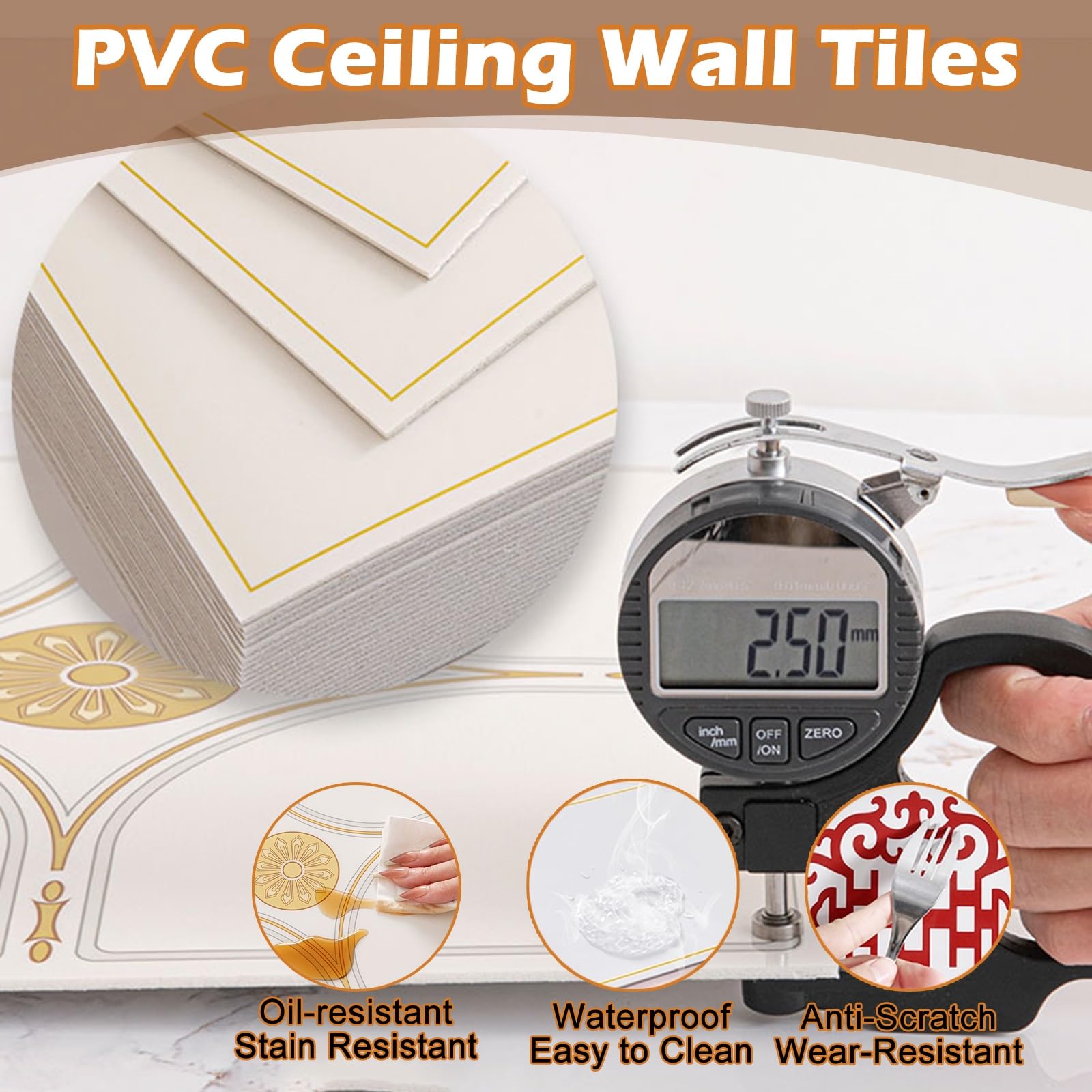 Deckenpaneele Selbstklebende PVC-Deckenplatten, Wandverkleidung