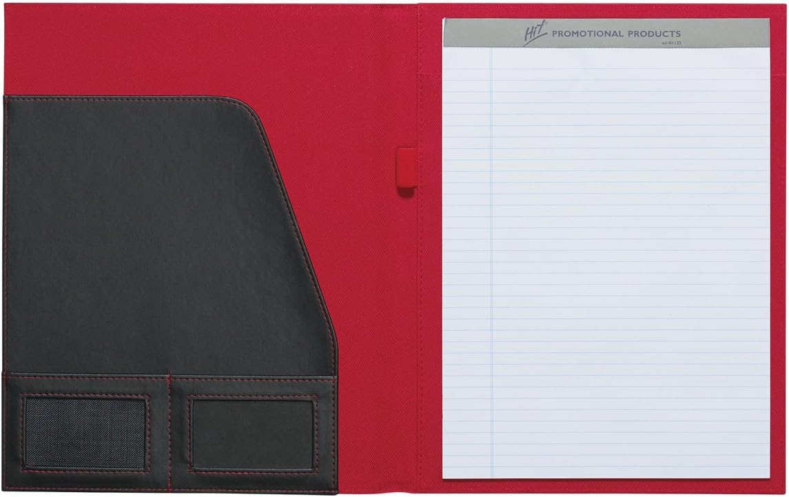 Efolio(TM) Multi Purpose Notepad Travel Portfolio (Black/Red)