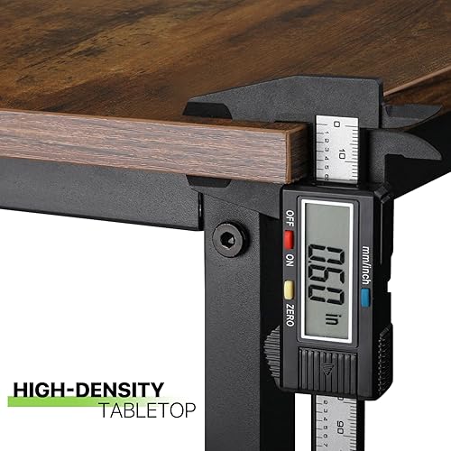 Miniatura 6 de Magshion Escritorio simple de computadora de 32 pulgadas, mesa de estudio moderna para estudiantes con bolsa de almacenamiento para el hogar,