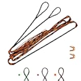 Deerseeker Archery Bowstring Set with 2 Nocking Points Dacron Recurve Bow String Replacement 12, 14, 16 Strands for Traditional Longbow Bow Shooting 48-70 inches (1pcs)