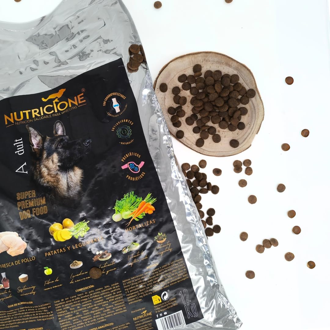 Pienso Grain Free para Perro Adulto - Carne Fresca de Pollo | Fórmula Completa para Perros de Todas Las Razas | 12 kg | Nutrición Balanceada y Sin Cereales