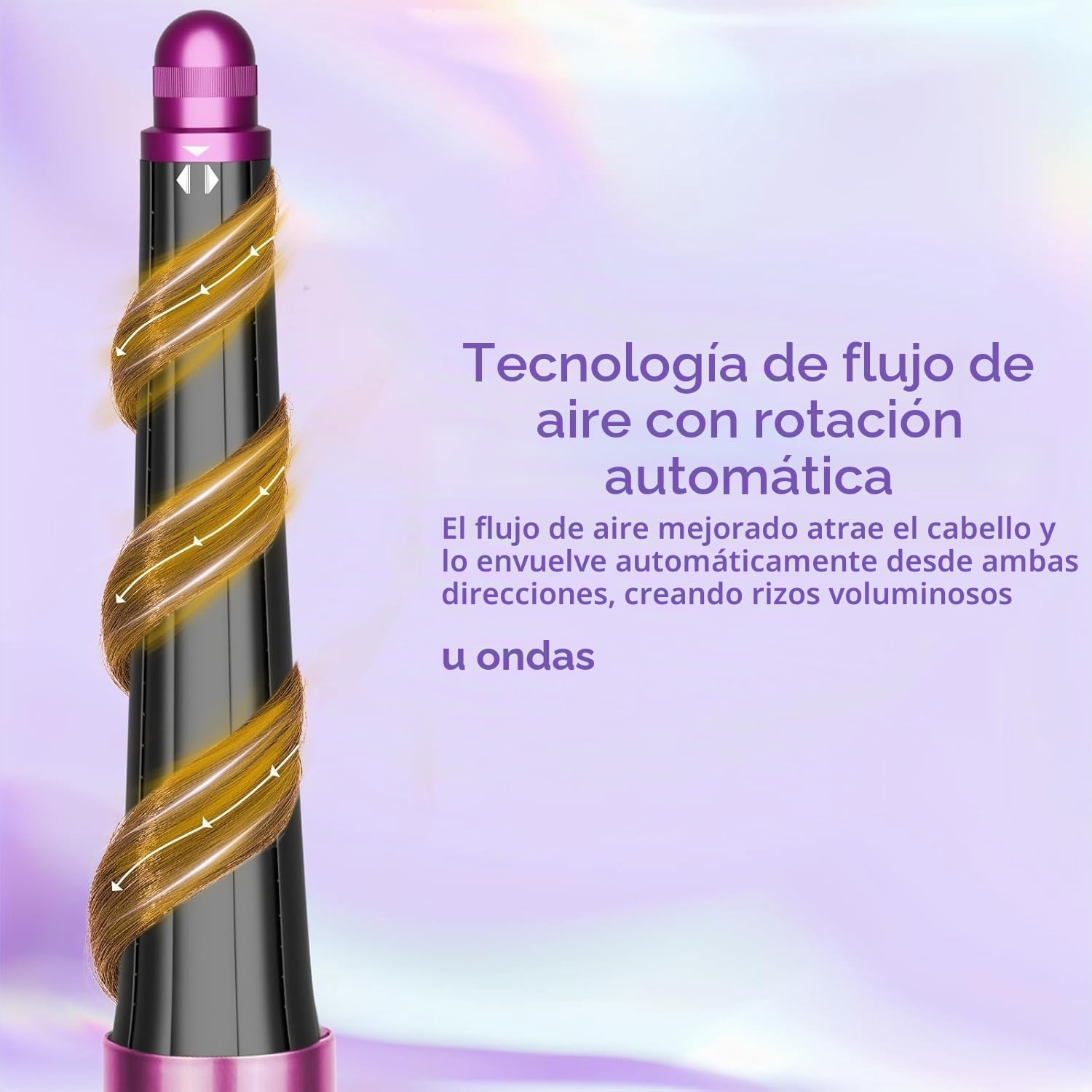 Embudo de rizador largo para Dyson Airwrap HS01 HS05, 20-36 mm, diseño cónico, cilindros para rizar, piezas de fijación, rosa pálido