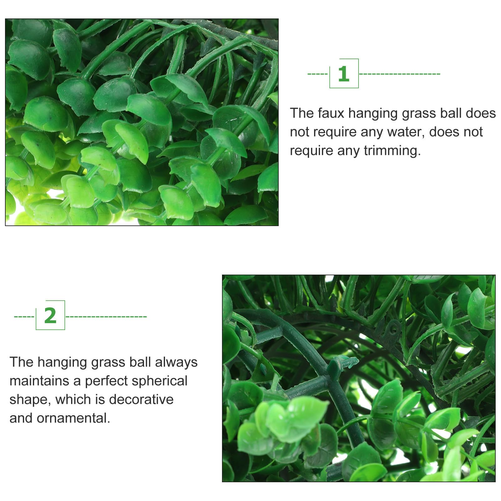 ABOOFAN Bola Topiaria Artificial de Eucalipto, Colgante, Plástico Verde