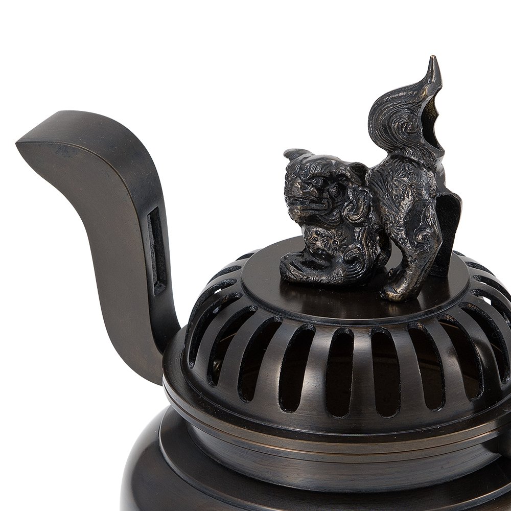Amazon｜仏壇屋 滝田商店 【寺院用】獅子掛中口 香炉 黒色 5寸付(胴径