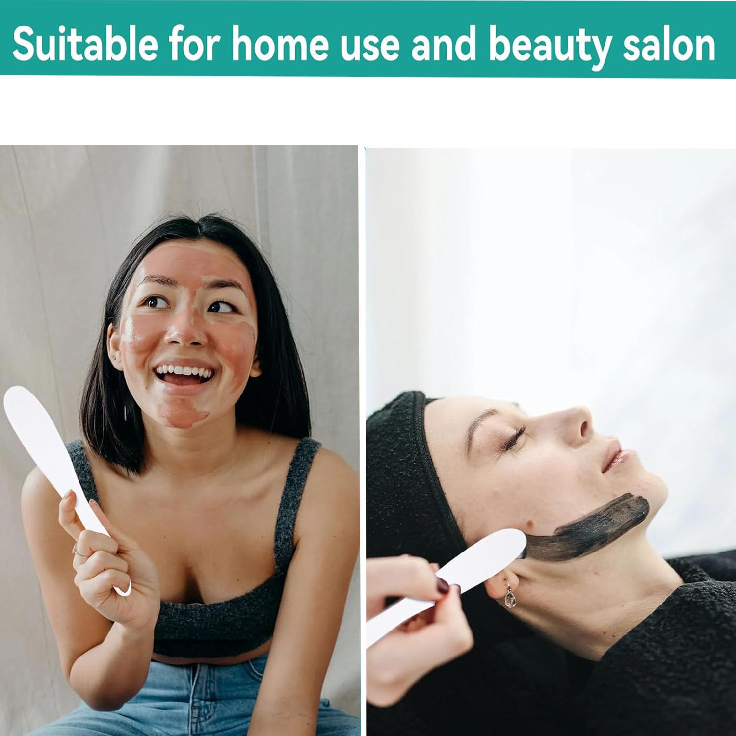 4 Pezzi Spatola per Maschera Facciale, Cosmetica Maschera Spatola, Plastica Spatole per Cosmetico, Applicatore Cucchiaio di Miscelazione, Cura della Pelle Spatole, per La Cura Della Pelle