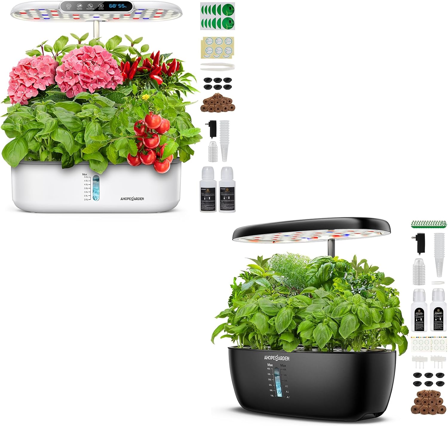 Ahopegarden Hydroponics Growing System kit: Indoor Herb Garden - 12 Pods Plant Germination Kit