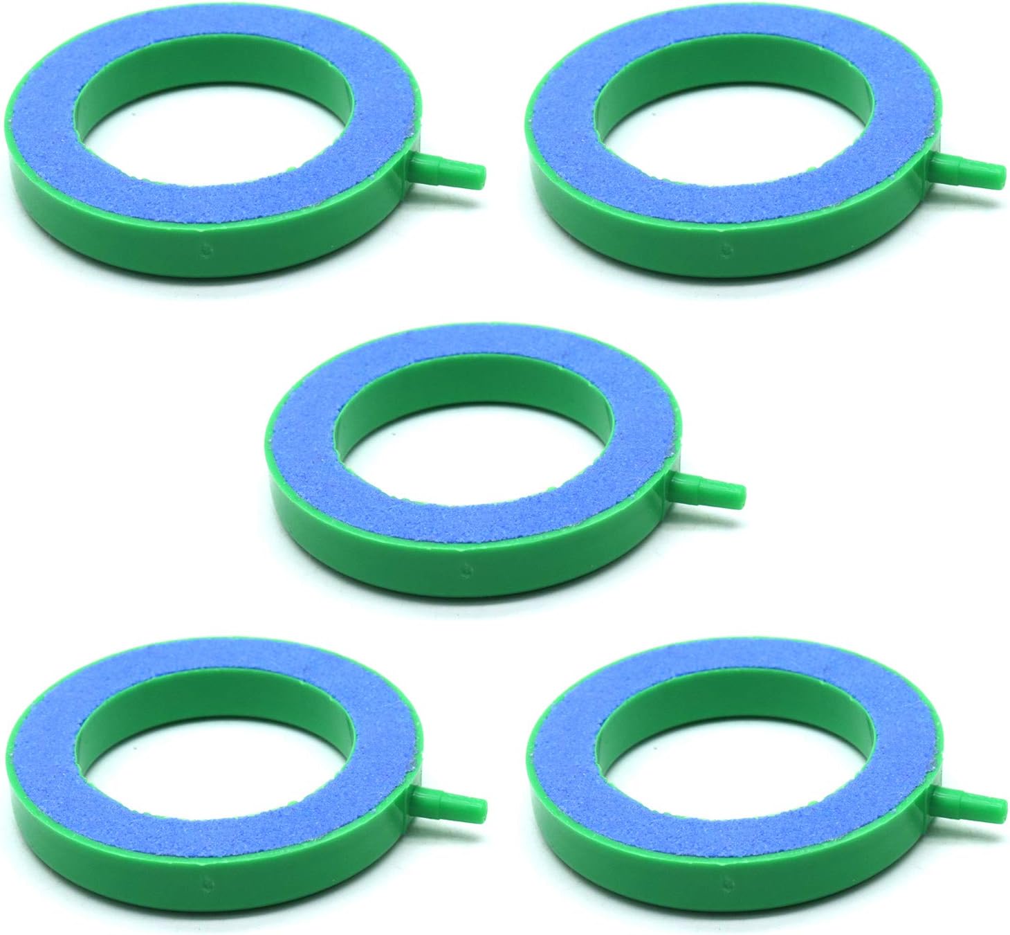 Xiaoyztan 5 Pcs 3-Inch Diameter Aquarium Air Stone Disc 5mm Connector Fish Tank Bubbler Oxygen Diffuser