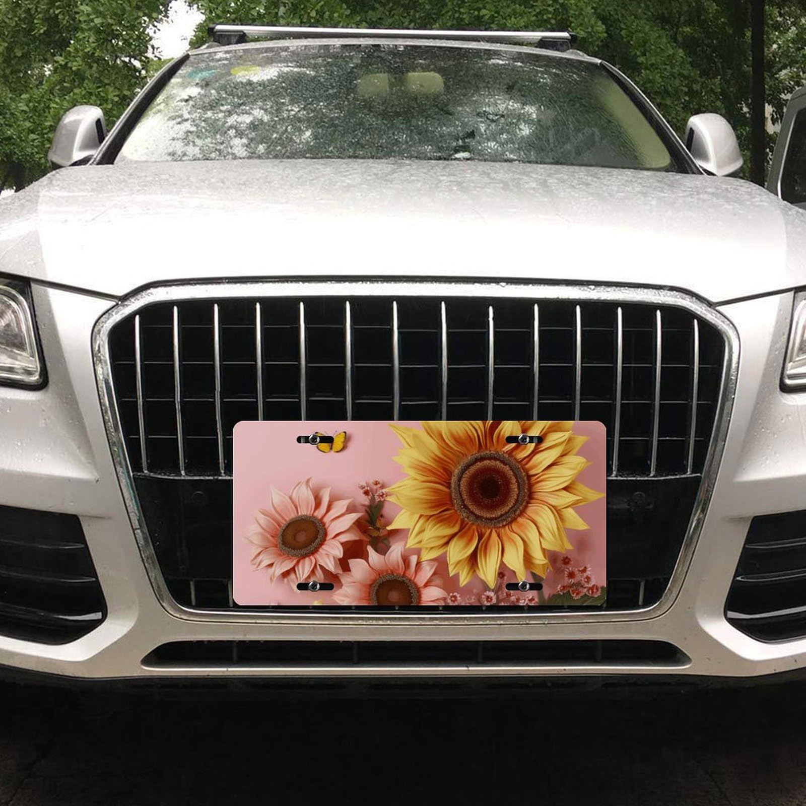 Leopard In Floral Jungle Car Decorative Front License Plate,Vanity Tag,Metal Car Plate,Aluminum-1020156