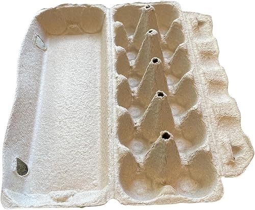 Miniatura 2 de Los cartones de huevos de pulpa natural sostienen de forma segura una docena de huevos o para usar para manualidades o vender sus huevos grandes (6