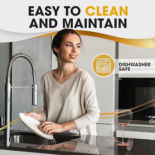 Miniatura 6 de Juego de 4 copas de vino tinto de colores, elegantes copas de vino de gran tamaño, 18.7 onzas (rosa rosa)