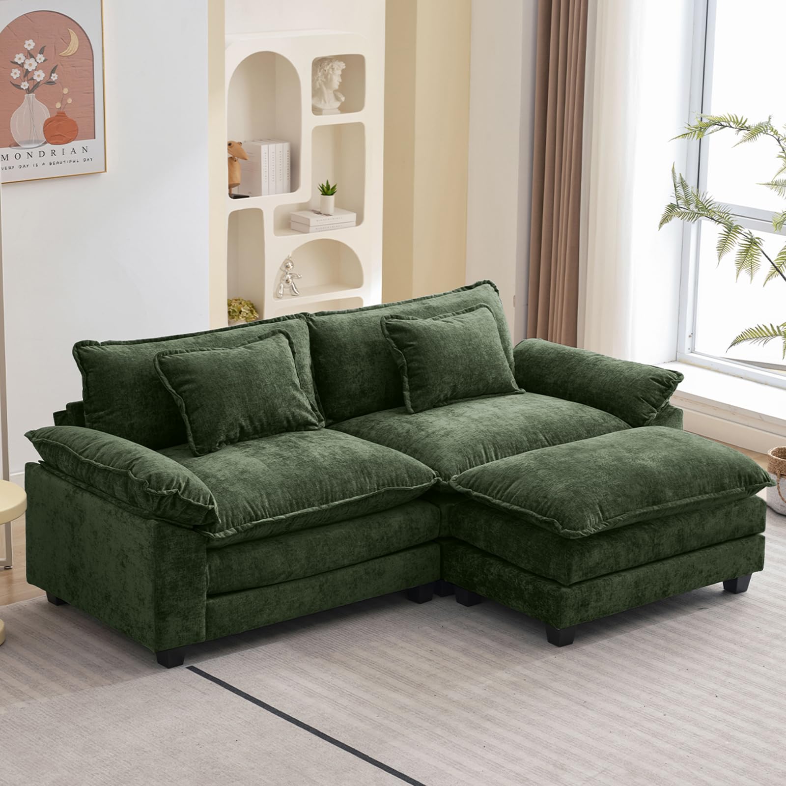 Oprisen 86 Modular Cloud Couch with Ottoman