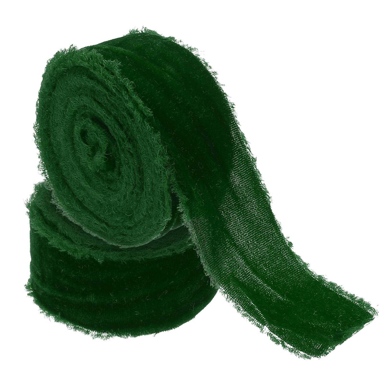 Ruban de velours effiloché vert clair pour sublimer vos bouquets et paquets cadeaux