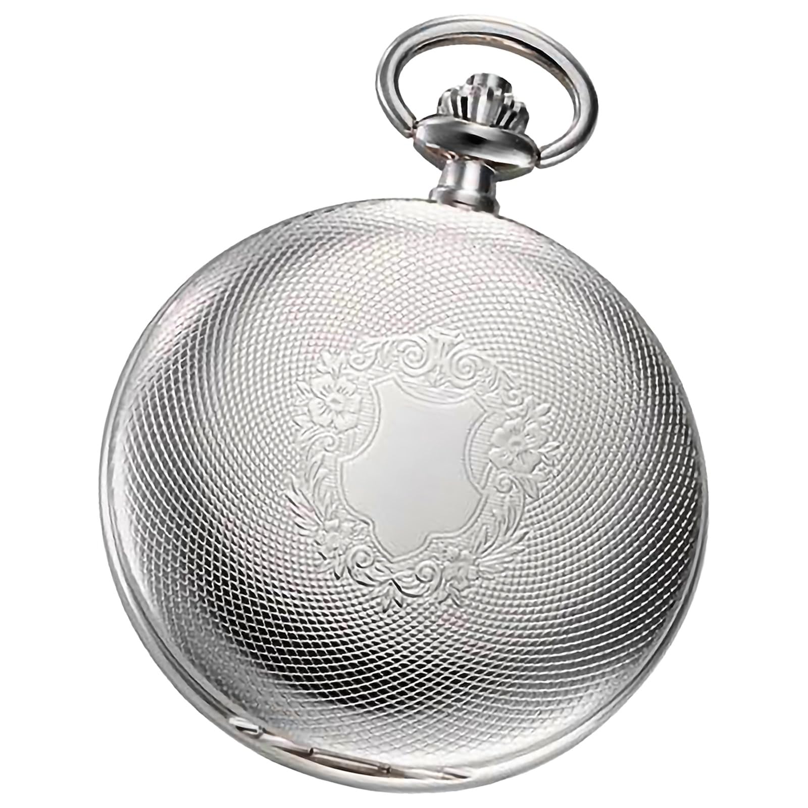 REGENT Męski zegarek kieszonkowy Savonnette z klapką 47 mm kwarcowy biały cyferblat cyfry arabskie data