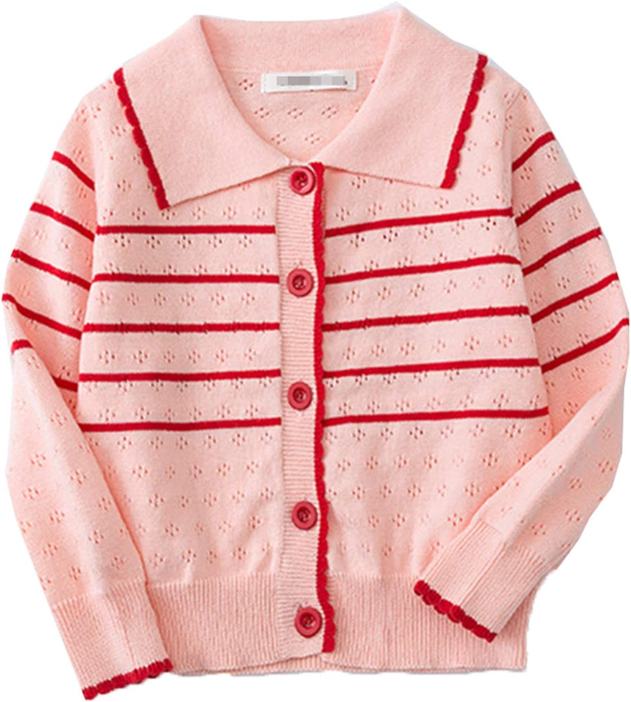 Baby Girls Hollow Out Stripe Cardigan Coat Children Clothing Boys Girls Long Sleeve Knitted Kids Cardigan Coat