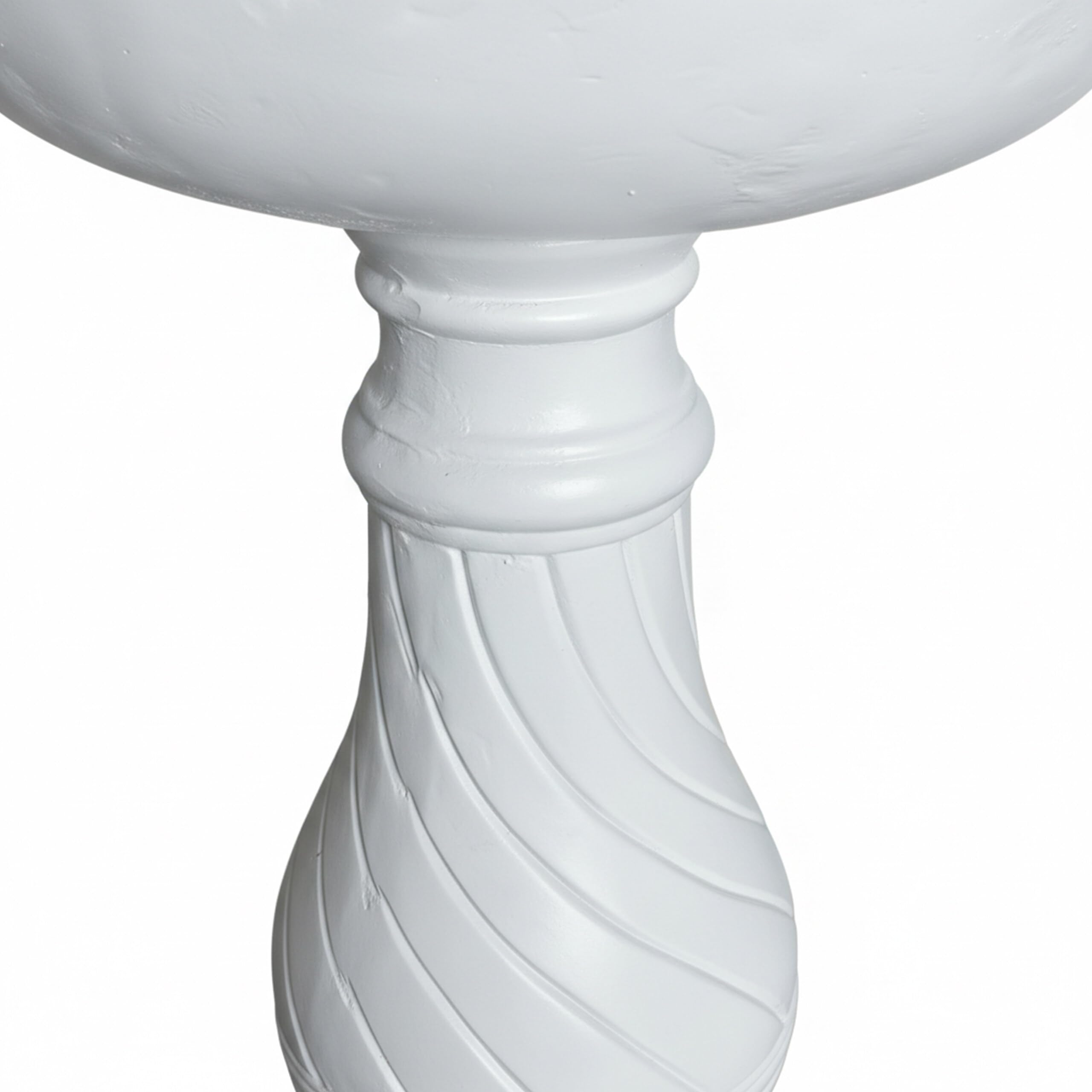 Relaxdays baño y comedero para pájaros, Al x D: 70 x 40 cm, sobre Columna, Estilo Antiguo, imitación Piedra, Blanco
