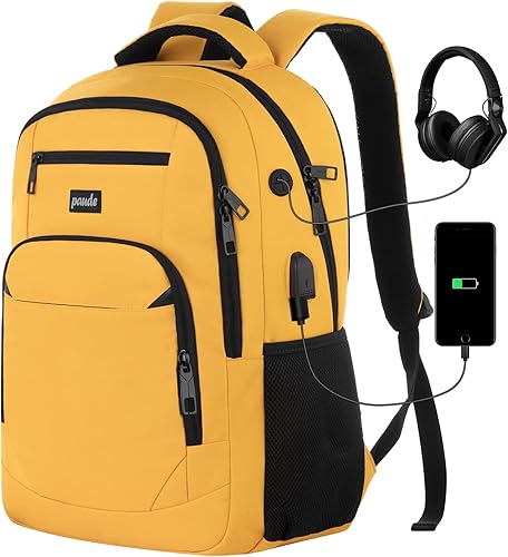 Paude Mochila escolar, mochila para laptop, mochila para adolescentes, mochila universitaria de 15.6 pulgadas para universidad, negocios, trabajo,