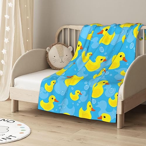 Miniatura 3 de Manta de pato divertida y bonita, manta suave de franela, acogedora y ligera, regalos de felpa para niños, niñas, mujeres, sofá, dormitorio, sala de