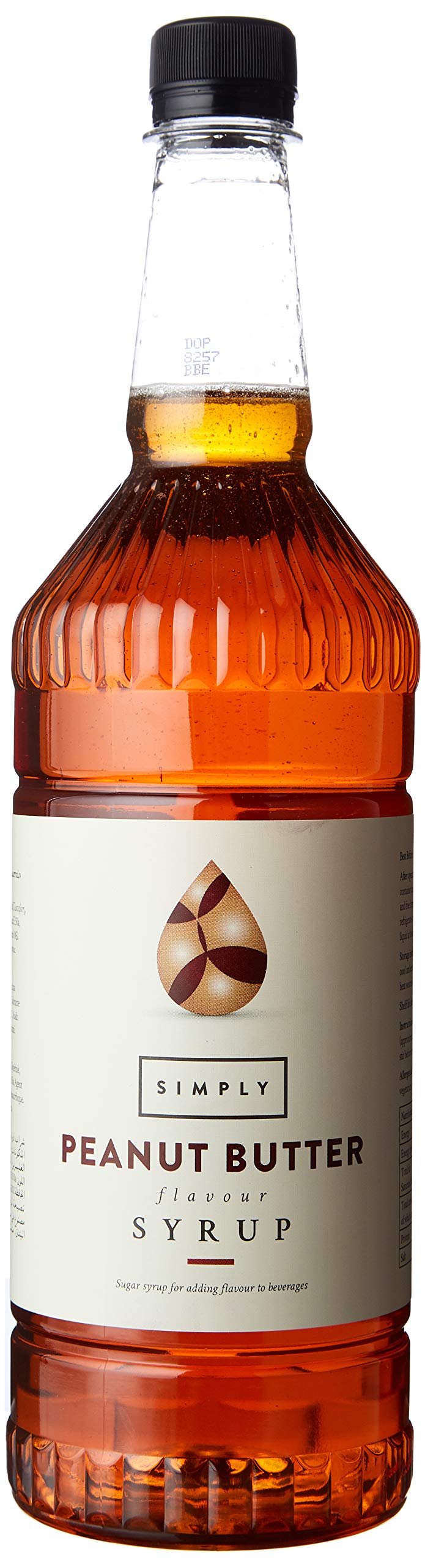 Peanut Butter Syrup, Vegan & Nut Free Flavoured Syrup for Coffee, Cocktails & Baking (1 Litre)