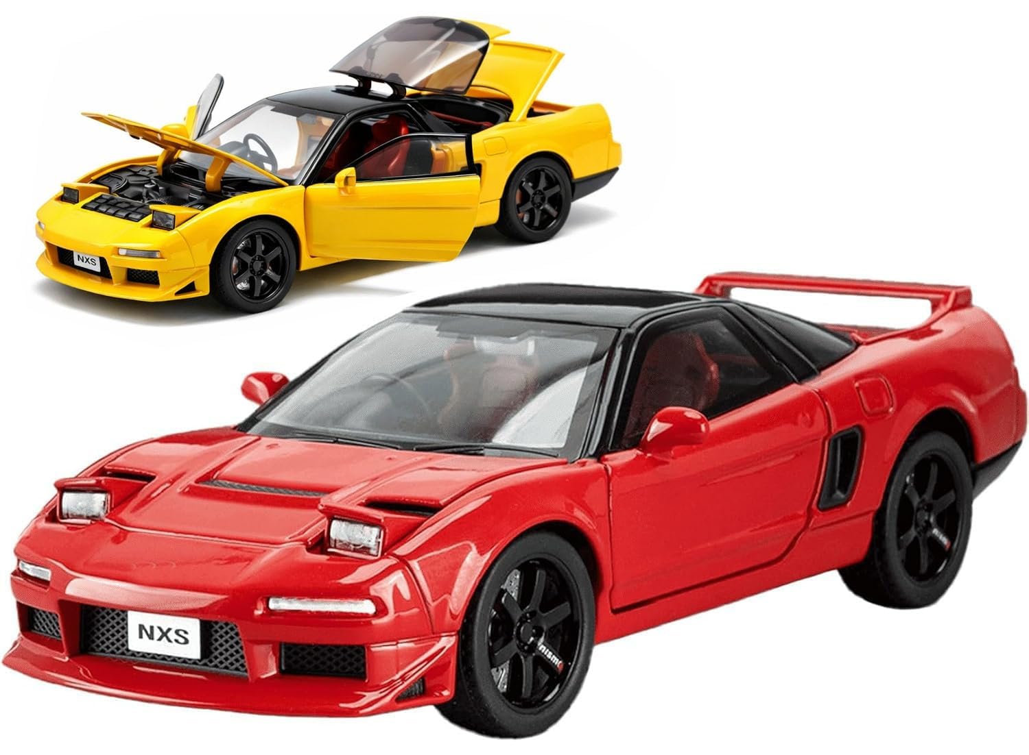 1:32 Scale Die-Cast Metal H.onda NSX Car with 5 Openable Doors,Pull Back Action,Blinking Lights & Movable Front Seats【Pack of 1】【Random Color】-image-8