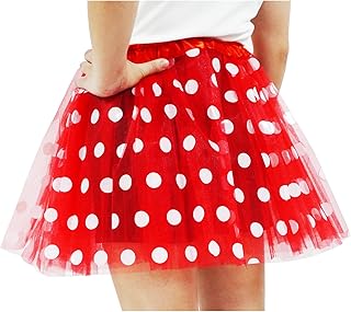 Adult Women Polka Dots Tutu Skirt Teens Ballet Tulle Tutu Dress-Up Birthday Christmas Tutu
