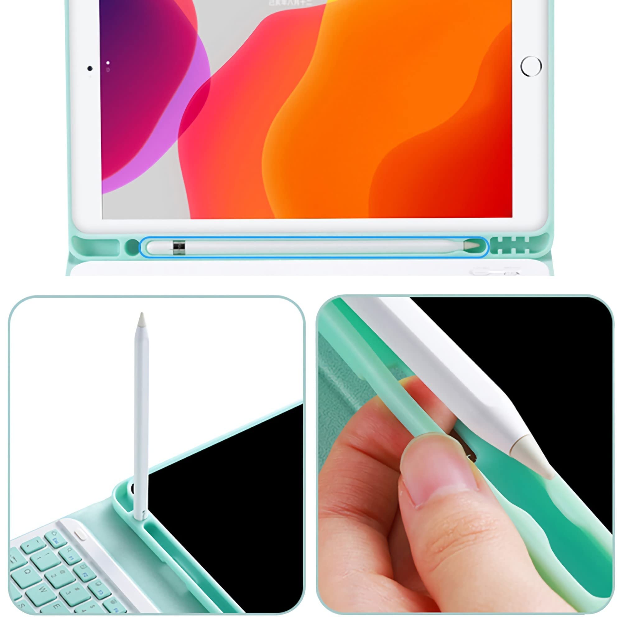 Etui z klawiaturą do iPad Air 5th/4th Gen 2022/2020 10,9 cala - Pro 11 4th 3rd 2nd 1st Gen [Polski Layout] odłączana klawiatura z magnetycznym trackpadem i uchwytem na ołówek,Black