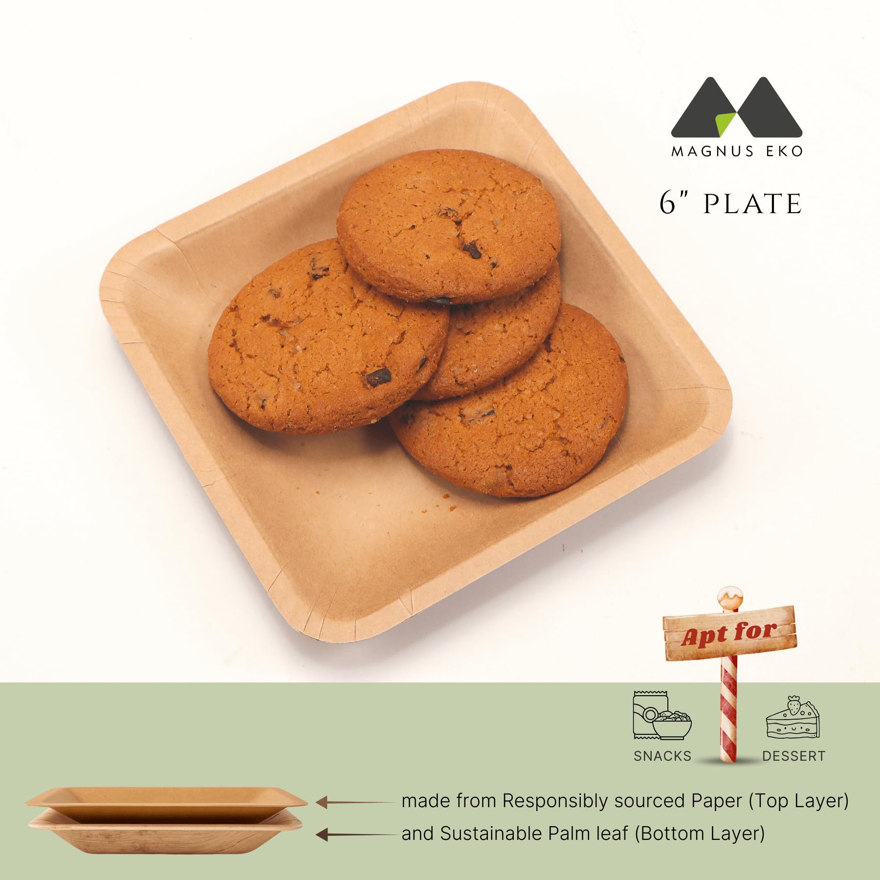 KoalaLove Lot De 200 Assiettes En Papier De Bambou Jetables En Forme De Feuille De Palmier 15,2 Cm Pour Apéritif Et Dessert En Vrac, Lot De Fête