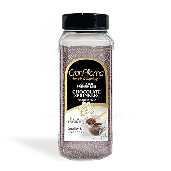 GranAroma, Chocolate Sprinkles Jimmies, 1.5 Lb