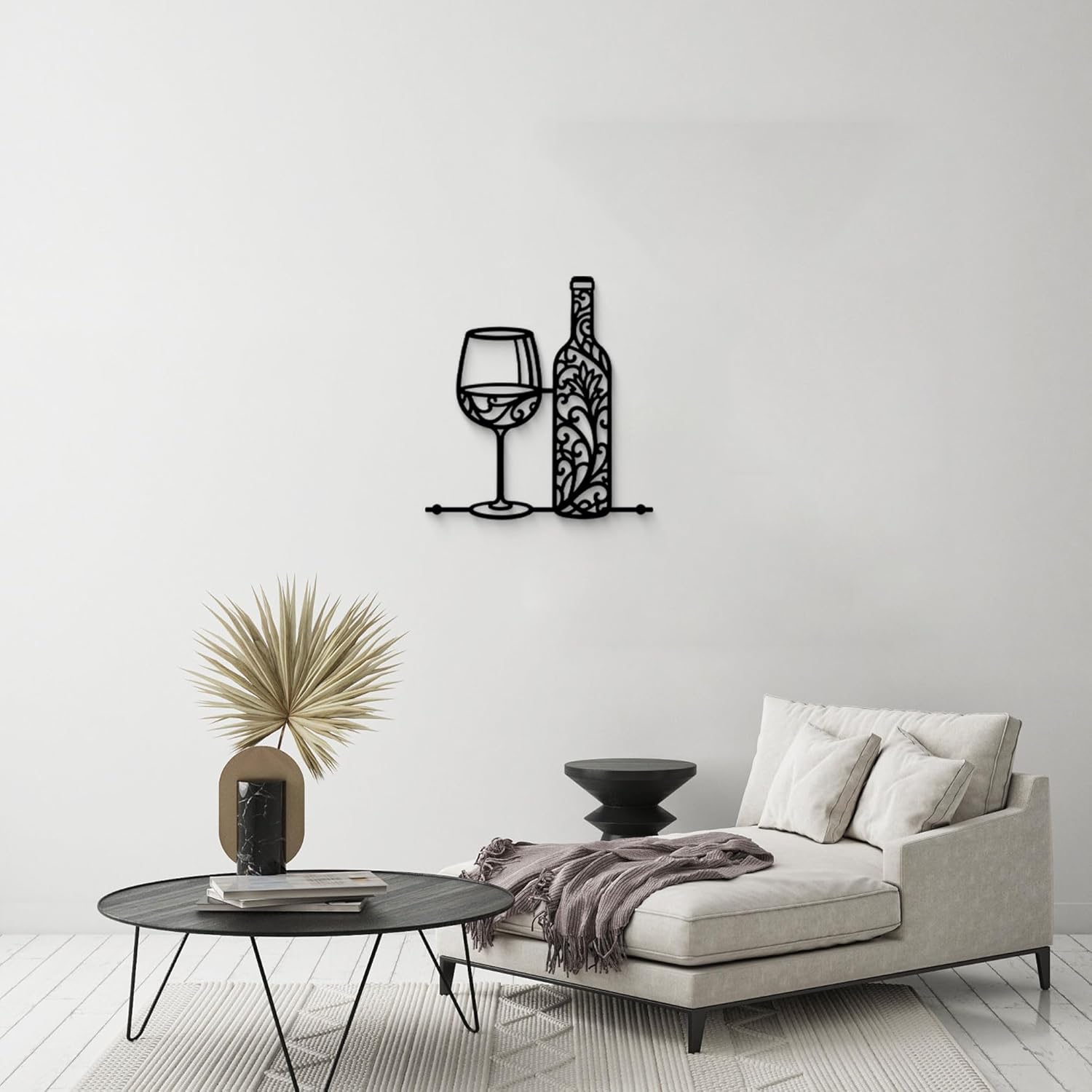 GlintHome Wine Bar Wall Decor Dining Room Wall Decorations Black Wall Art Home Decor for Living Room Kitchen Wine Signs for Home Decor