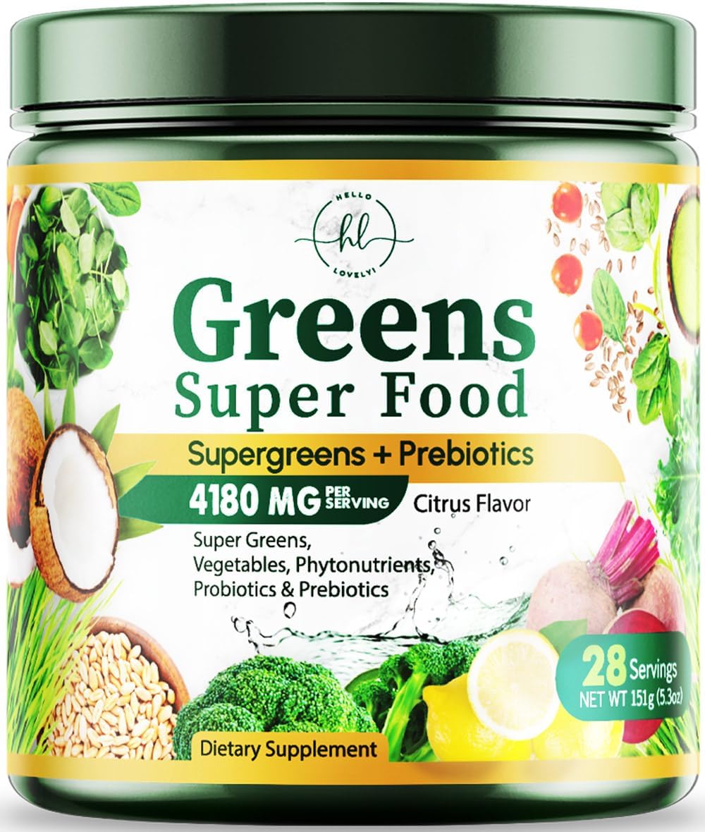 Amazon.com: Hello Lovely! Greens Superfood Powder - 7 Powerhouse Food ...