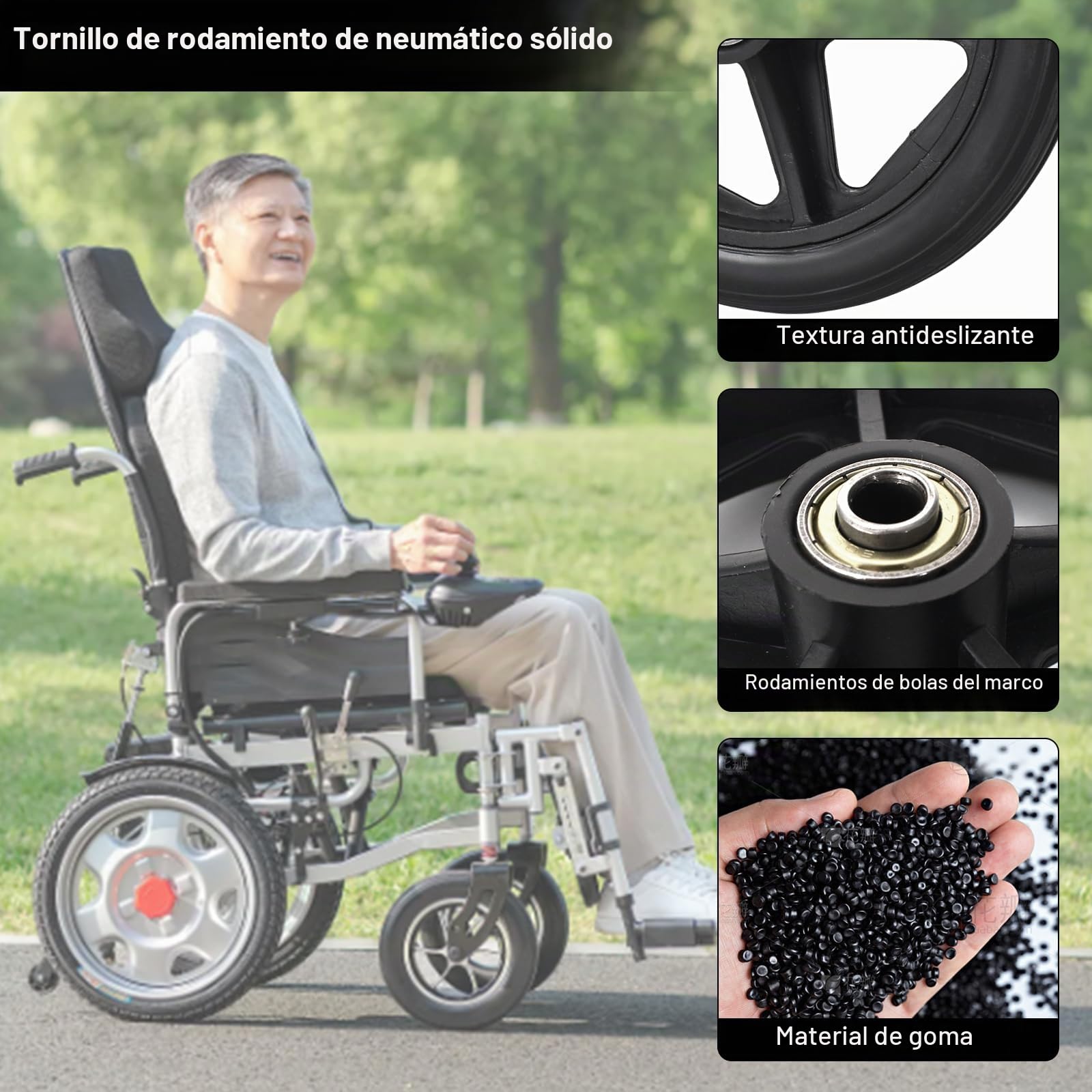 2 Piezas Silla De Ruedas Delanteras De Repuesto, Ruedas De Repuesto Para Sillas De Ruedas, Ruedas de Repuesto Macizas para Silla De Ruedas Rueda Delantera, Repuestos Sillas de Ruedas, 15cm