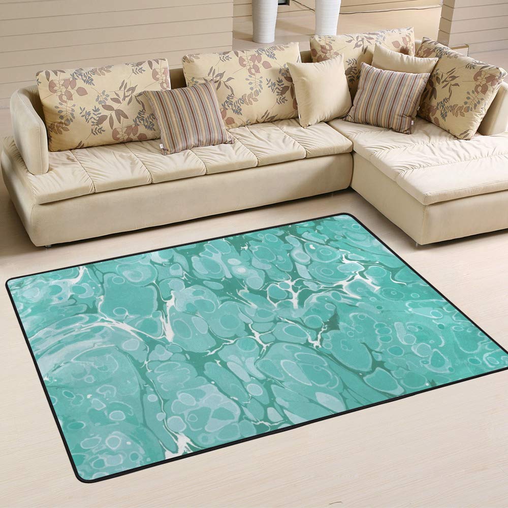 Grand tapis violet à carreaux 72x48 inch pour salon et chambre