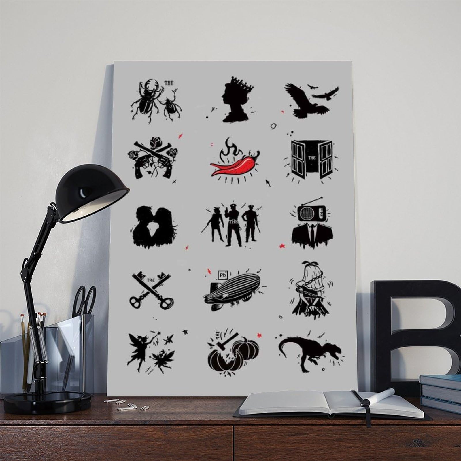 Rock Bands, poster su tela Old School Poster Wall Art Decor Print Picture Paintings per soggiorno camera da letto decorazione telaio: 50,8 cm L x 76,2 cm W