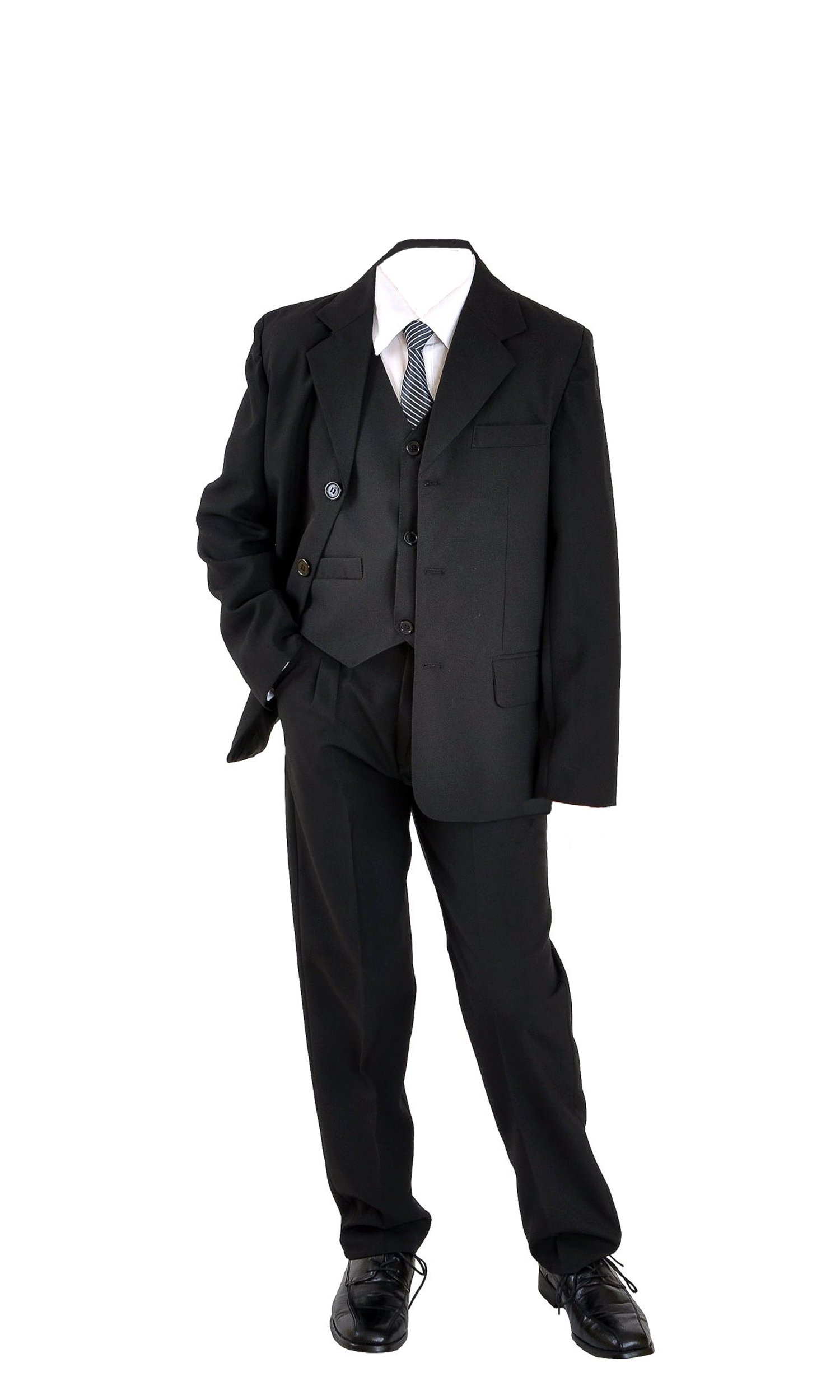 Familientrends Jungenanzug 5-teilig - Dunkelgrau Kommunionsanzug Festlich