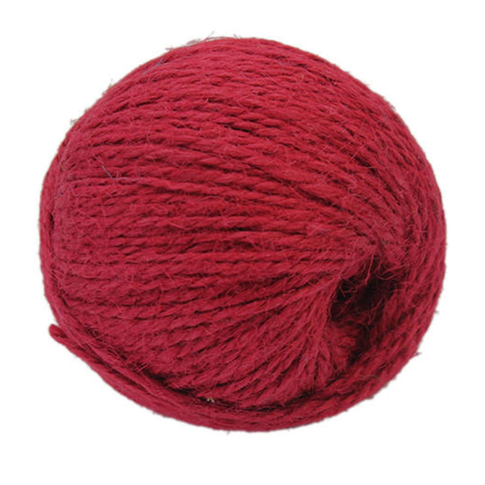 Zkenshan-Natural Jute Twine Jute Burlap Ribbon Twine String 50Mx1.5mm for Wrapping Wedding Party, Red Wrap Gift Link Paper Tag Multi Use, Natural Jute Fiber (Color : Antique Copper)