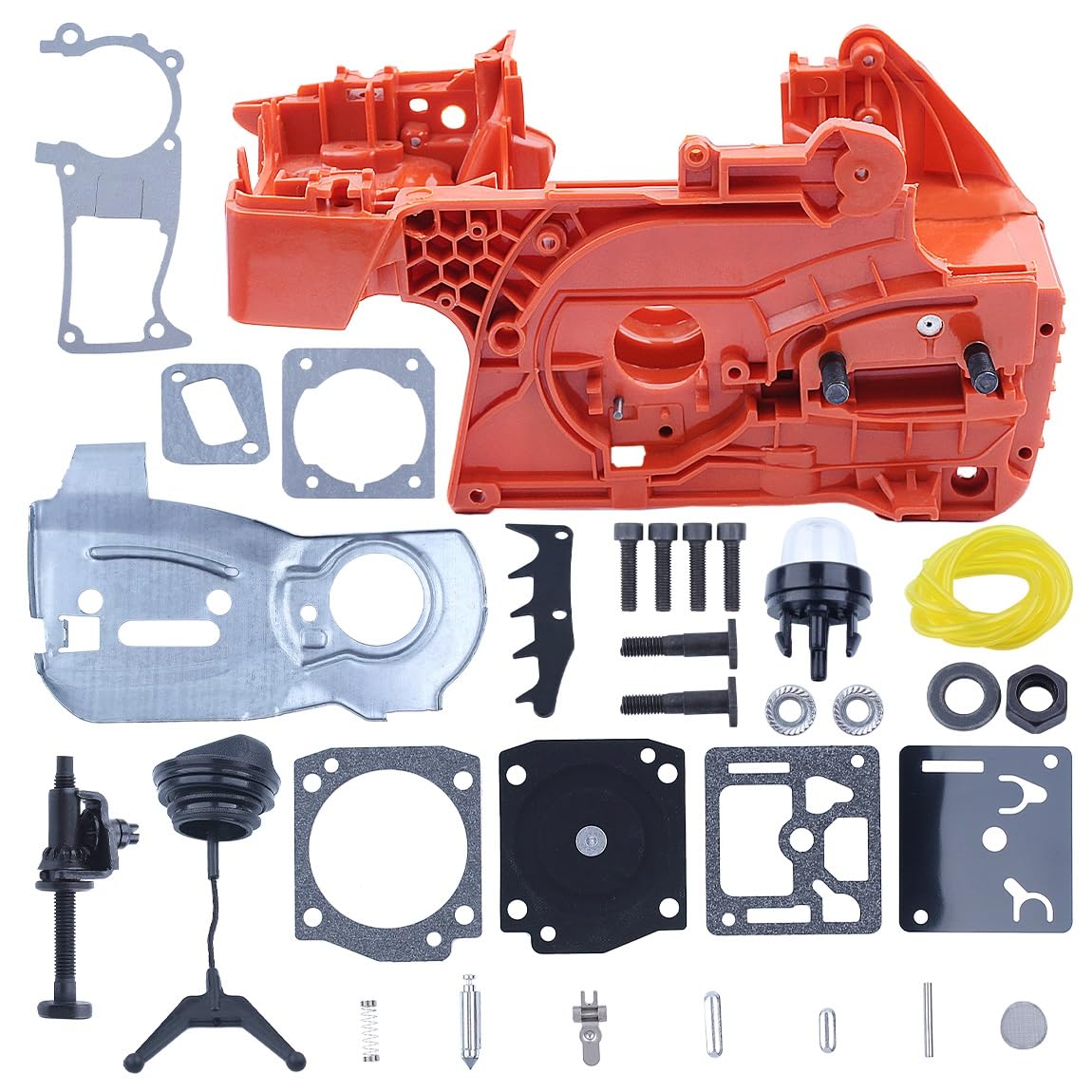 Części do kosiarki Zestaw uszczelek korby skrzyni korbowej Fit Husqvarna 350 340 345 silnik piły łańcuchowej część silnika pompa oleju COZver zestaw naprawczy gaźnika 537172001