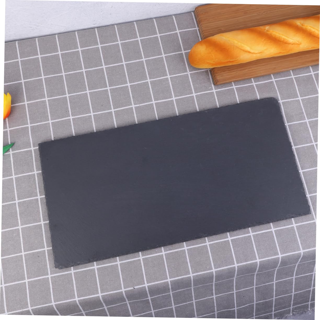 Ciieeo Naturstein Steinplatte 40x20cm Rechteckige für Speisen