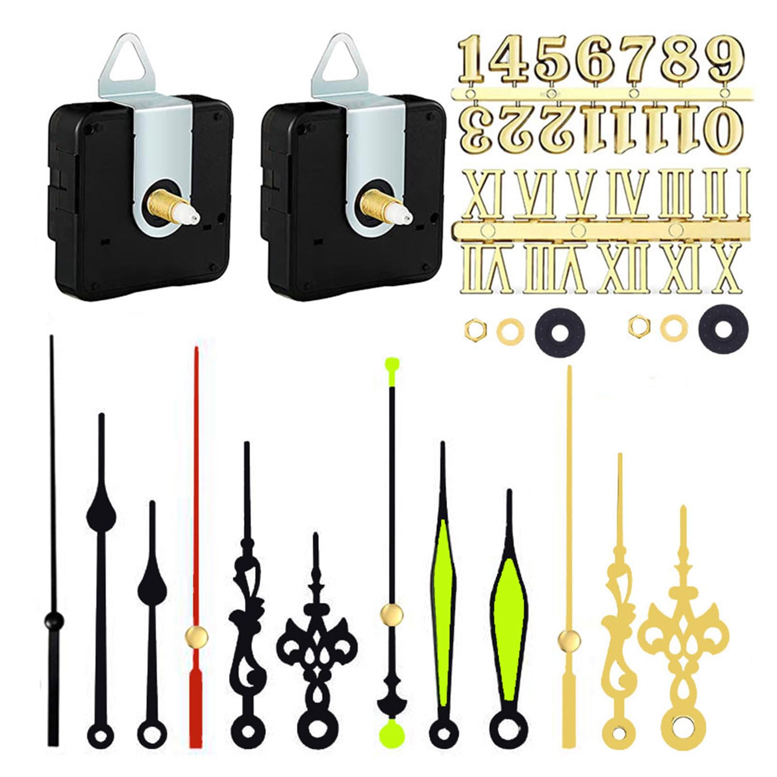 XuQiZZpp Pendulums Clock Movement Mechanism Quartzs Movement Kits Replacement Long-Shafts Repair Accessories Include Hands Silents Clock Mechanism