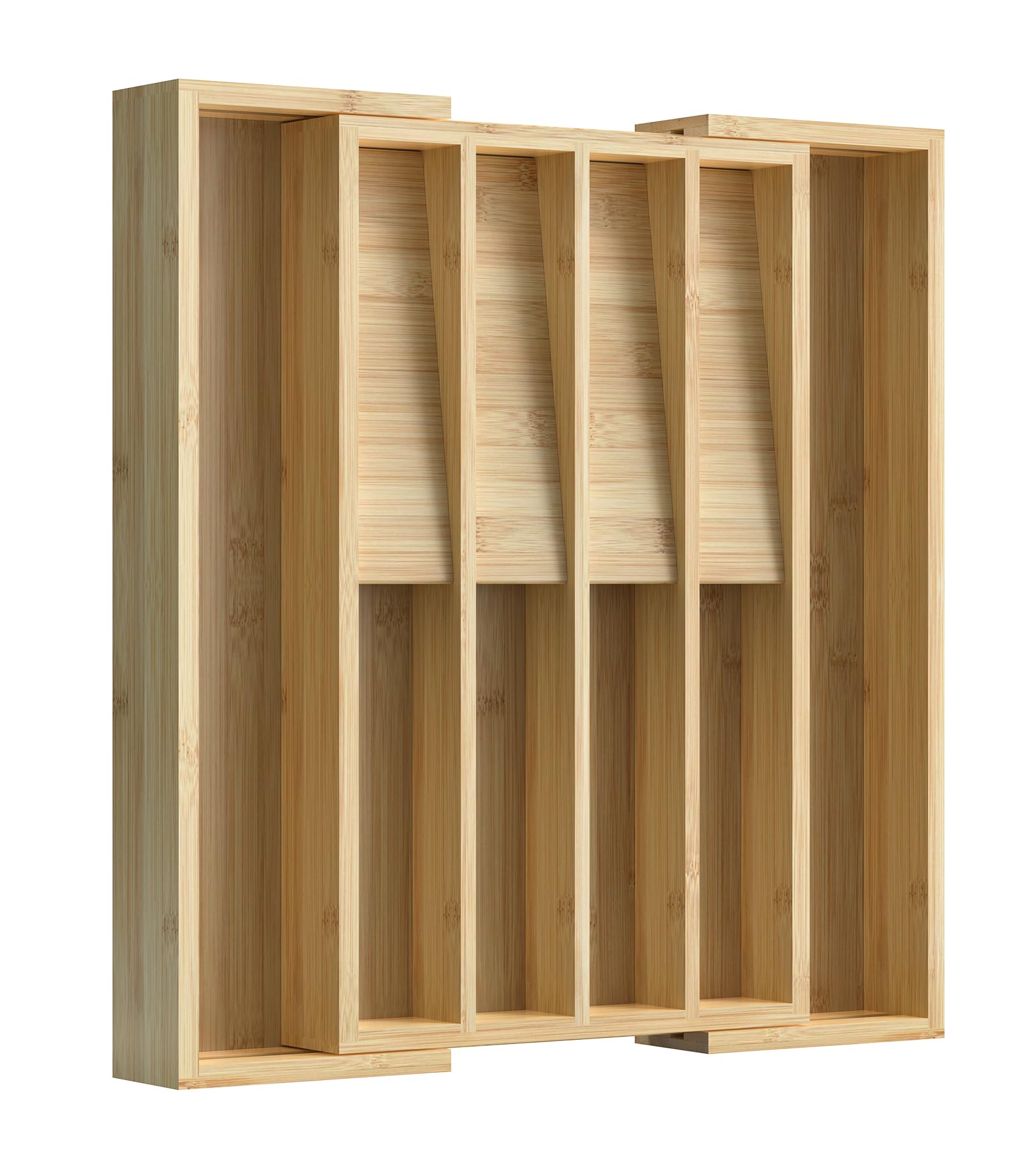 WELL WENG Range Couverts Extensible pour Tiroir en bambou