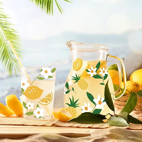 Miniatura 3 de 6 hojas de calcomanías de transferencia con tema de frutas para tazas de vidrio, impermeable, papel de transferencia de película transparente, papel