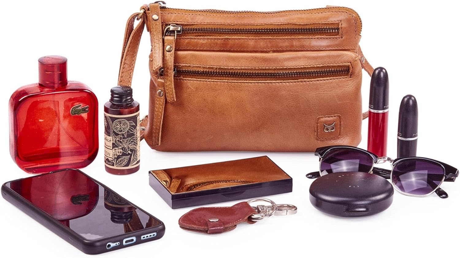 Wise Owl Accessories Small Crossbody Sling Bag Real Leather Purse for Women Crossover Trendy Shoulder Handbag | Real Leather, Purse, Crossover, Trendy - Image 7