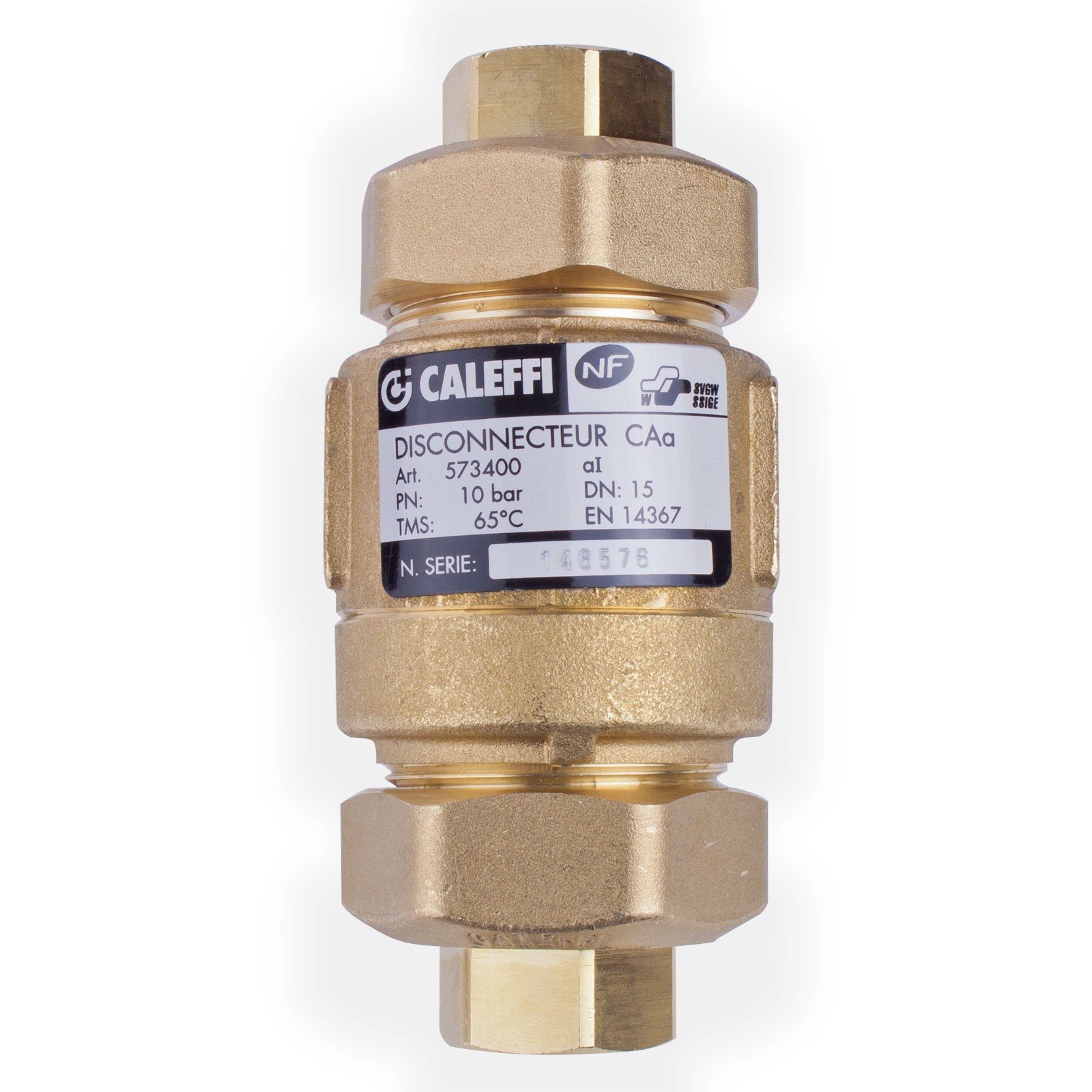 Caleffi 573400 Systemtrenner Typ CA 1/2 Zoll Rohrtrenner Sicherheitsventil Heizungsventil Druckbegrenzungsventil für Heizung