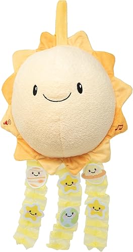 Cuddle Barn - Sunny Juguete musical animado de peluche para bebés con luz nocturna, control de volumen, 12 pulgadas