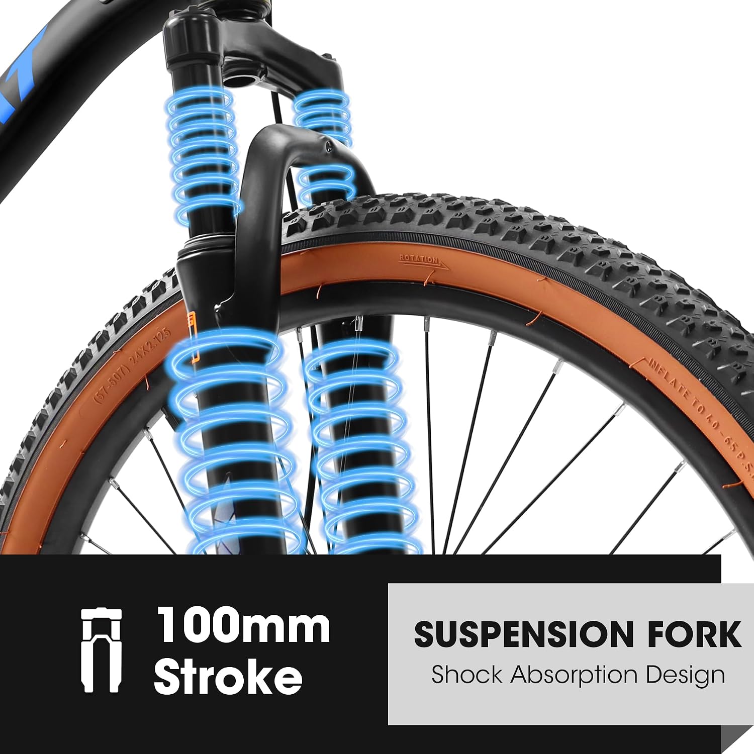 Ecarpat Mountain Bike 27.5 Inch Wheel, 21-Speed Disc Brakes Thumb Shifter, Carbon Steel Frame Mens Womens Trail Commuter City Snow Beach Mountain Bikes Bicycles